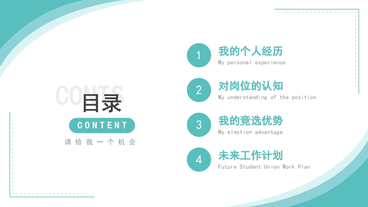学生会干部竞选完整内容演讲ppt2