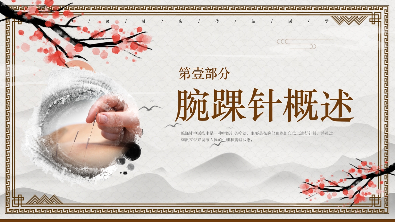 中国风腕踝针中医技术培训课件PPT下载3