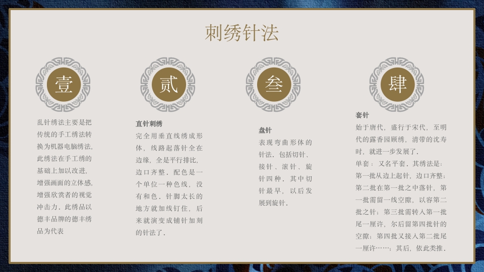 中国传统工艺刺绣艺术文化传承宣传推广PPT课件11