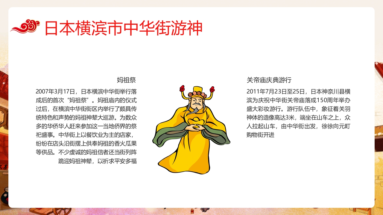 复古国潮风游神文化庙会社火PPT课件10