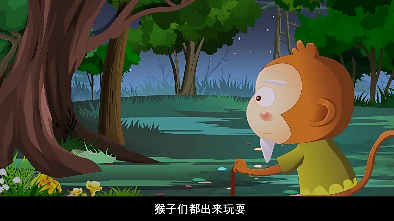 《猴子捞月》幼儿园童话故事PPT课件3