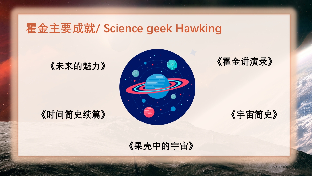 简约科技风霍金逝世6周年PPT课件11