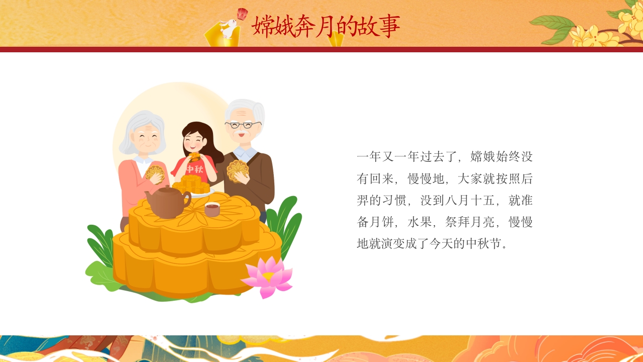 中国风中秋节嫦娥奔月绘本故事PPT课件16