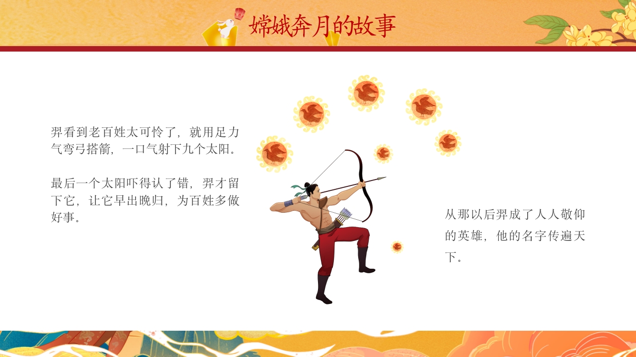 中国风中秋节嫦娥奔月绘本故事PPT课件9