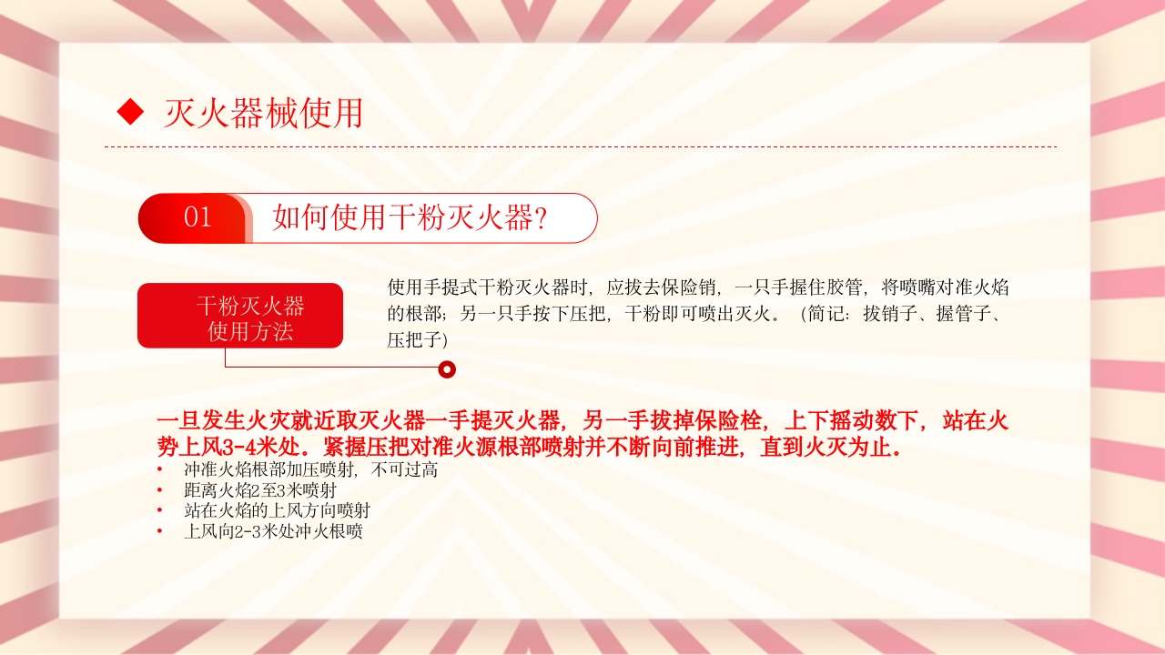 消防安全常识培训主题班会PPT课件21