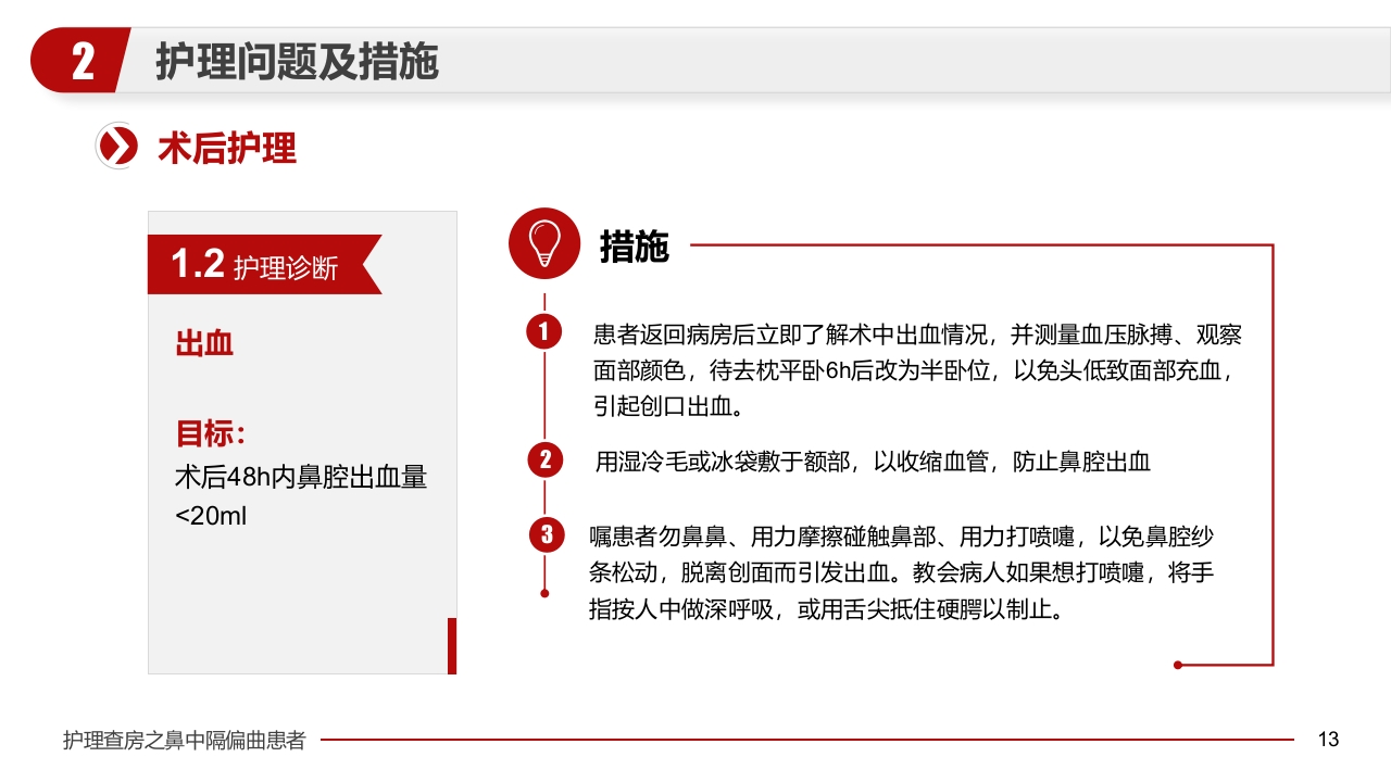 鼻中隔偏曲患者护理查房医疗医学PPT课件13