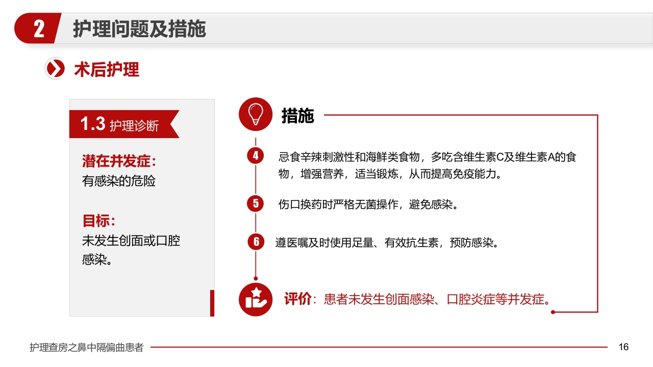 鼻中隔偏曲患者护理查房医疗医学PPT课件16