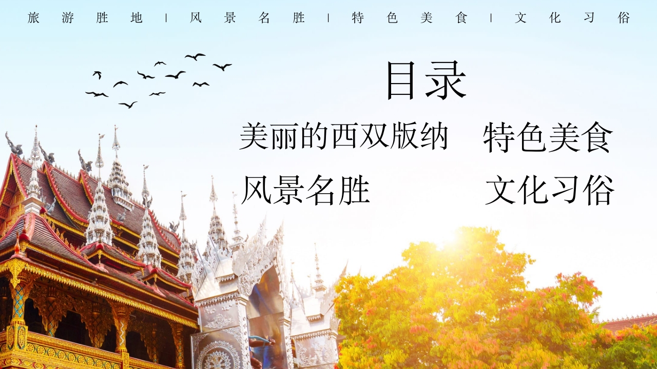 西双版纳云南旅游旅行风景文化习俗介绍PPT课件下载2