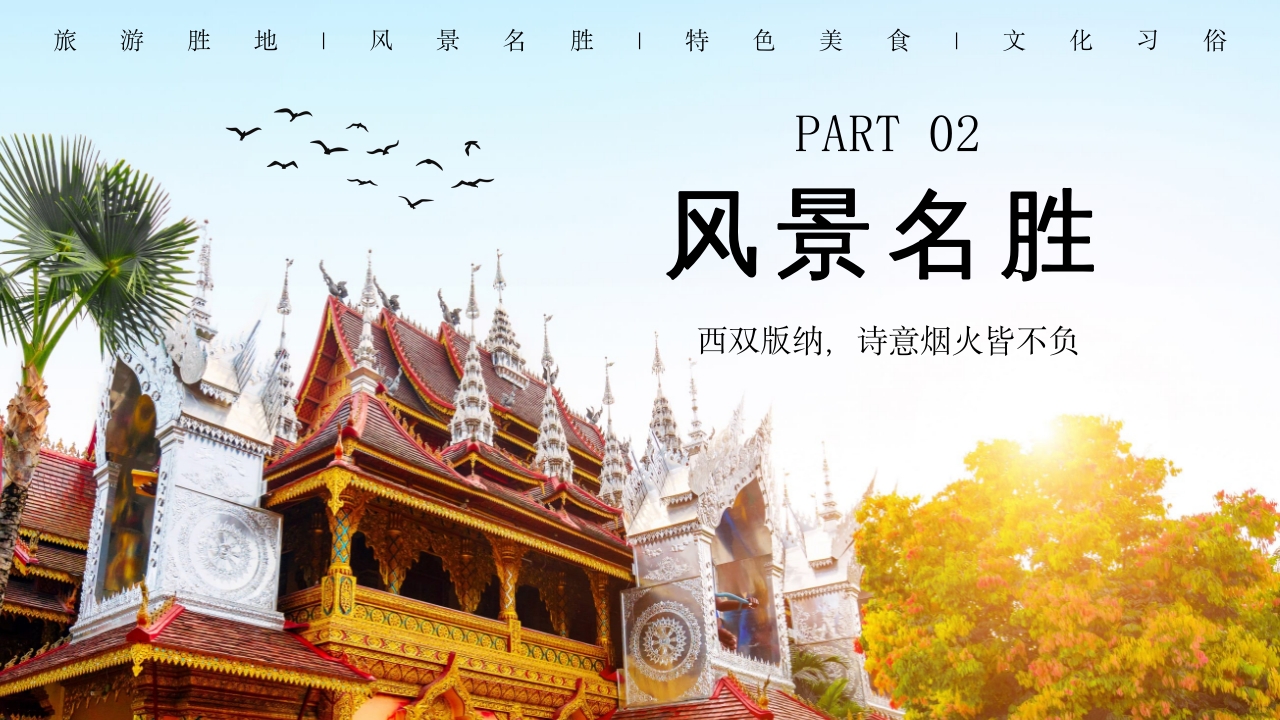 西双版纳云南旅游旅行风景文化习俗介绍PPT课件下载6