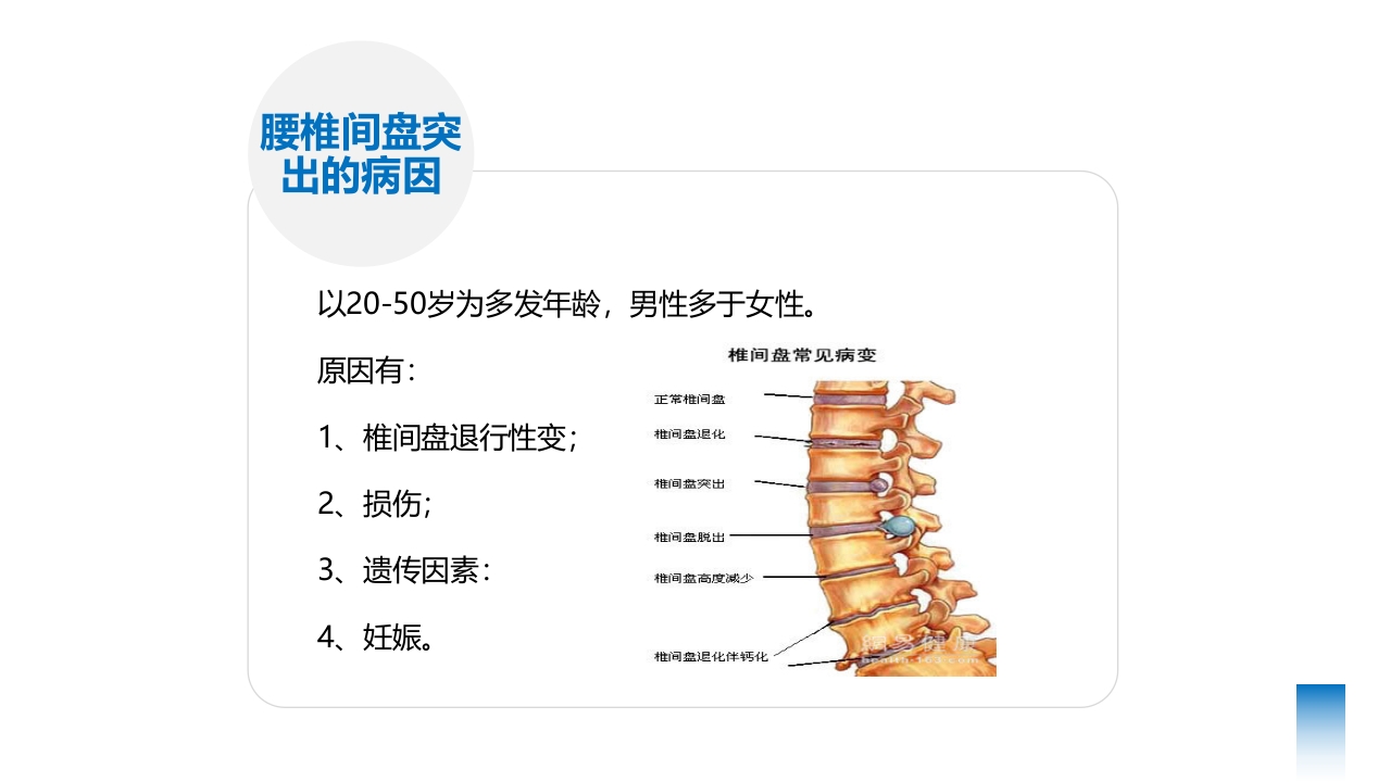 腰椎间盘突出的护理与康复PPT课件下载2