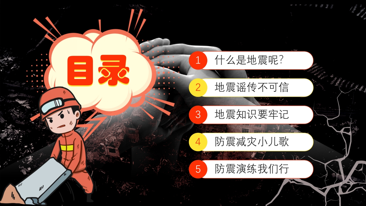 幼儿园防震减灾知识科普PPT课件下载2