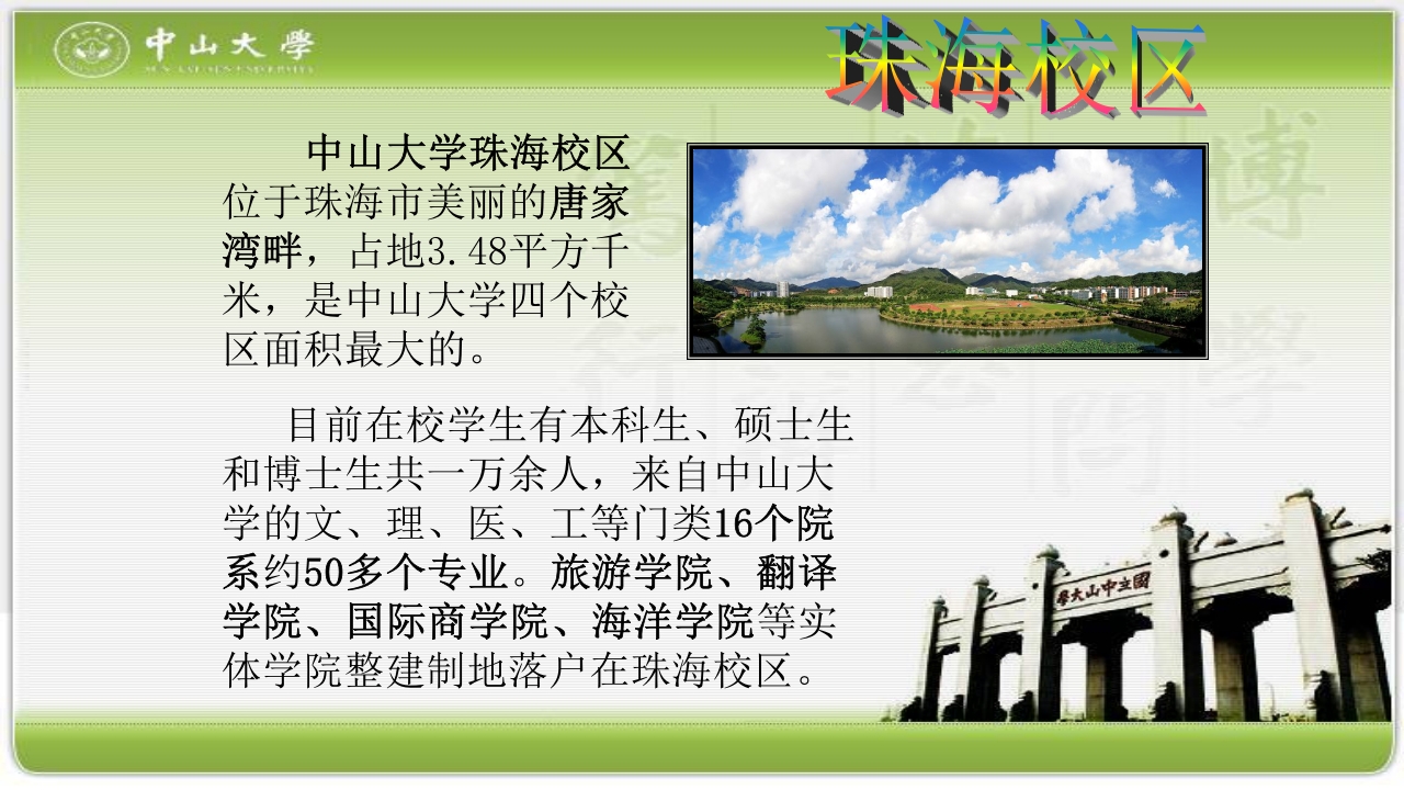 走进中山大学PPT课件10