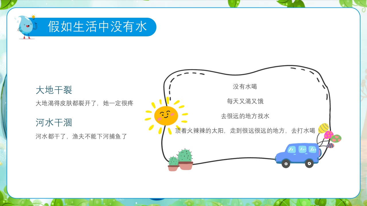 幼儿园世界水日主题教育班会PPT课件16