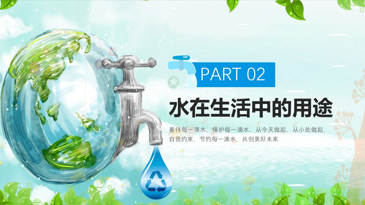 幼儿园世界水日主题教育班会PPT课件7