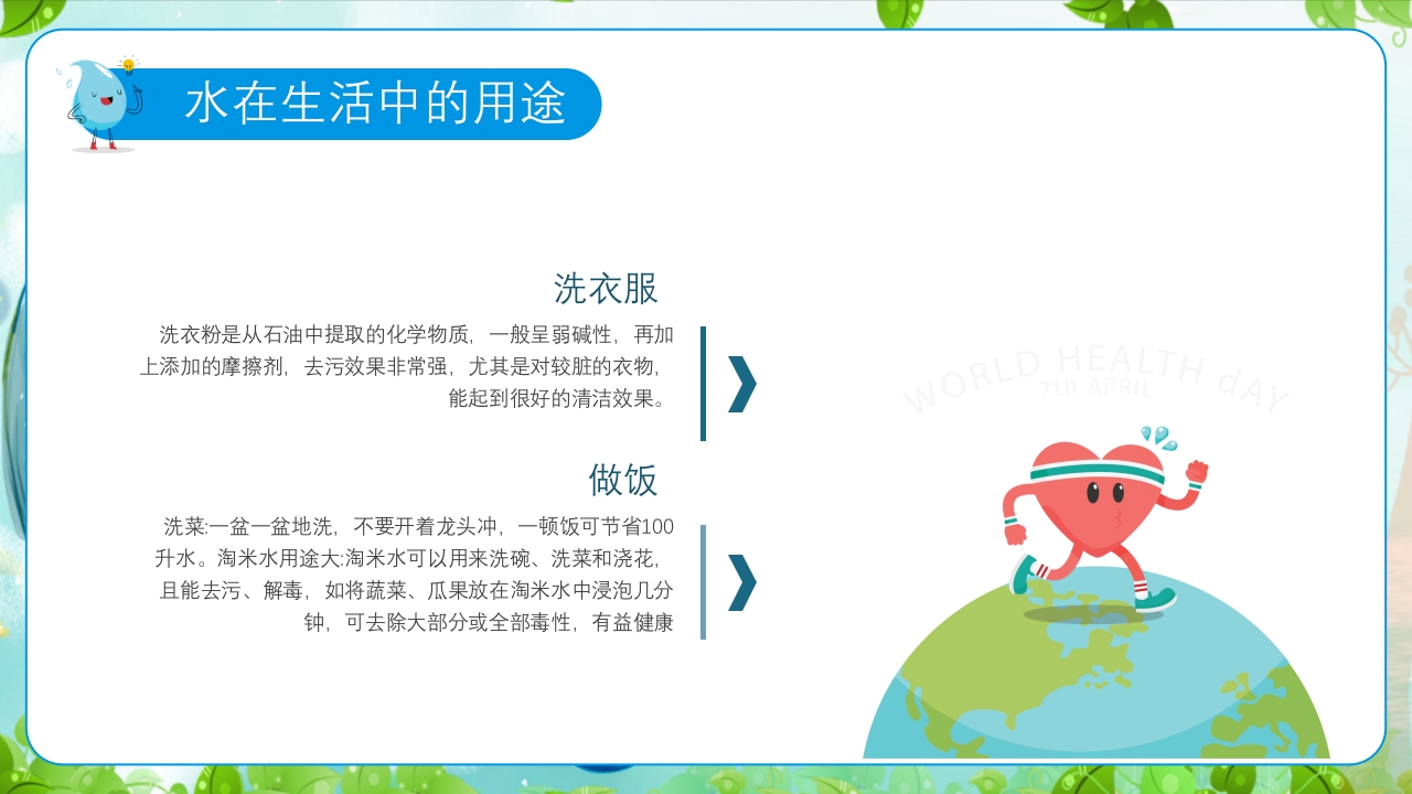 幼儿园世界水日主题教育班会PPT课件9