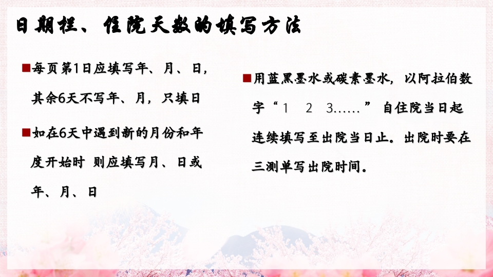 医院护士首次护理记录单体温单书写规范PPT课件19