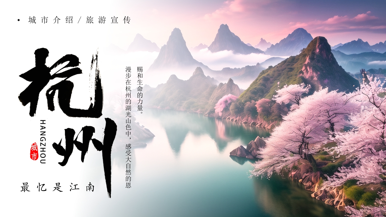 杭州城市介绍旅游旅行宣传PPT课件22