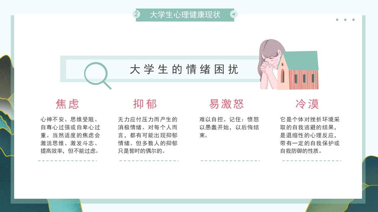 大学生心理健康教育培训主题班会PPT课件12