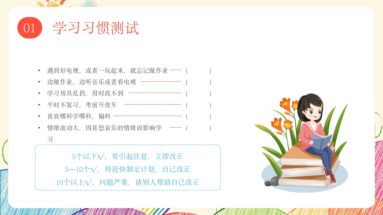 中学生好习惯养成记主题班会PPT课件7