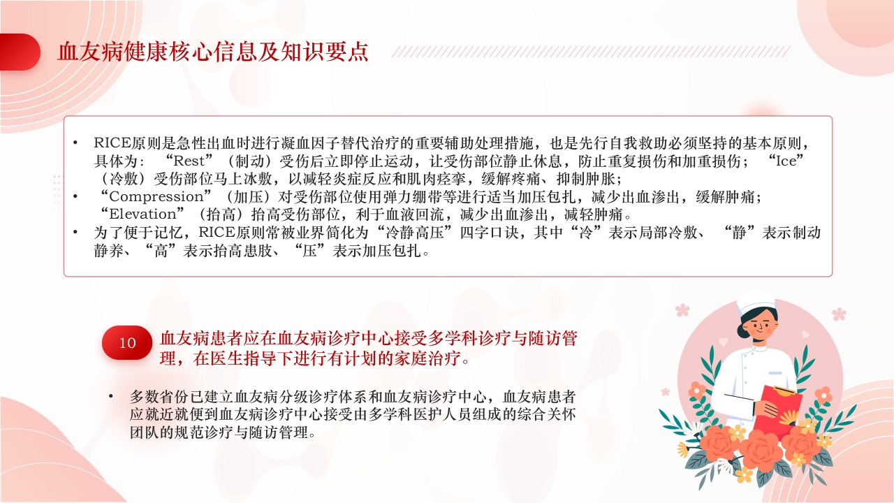 简约医疗风世界血友病日主题宣传PPT课件14