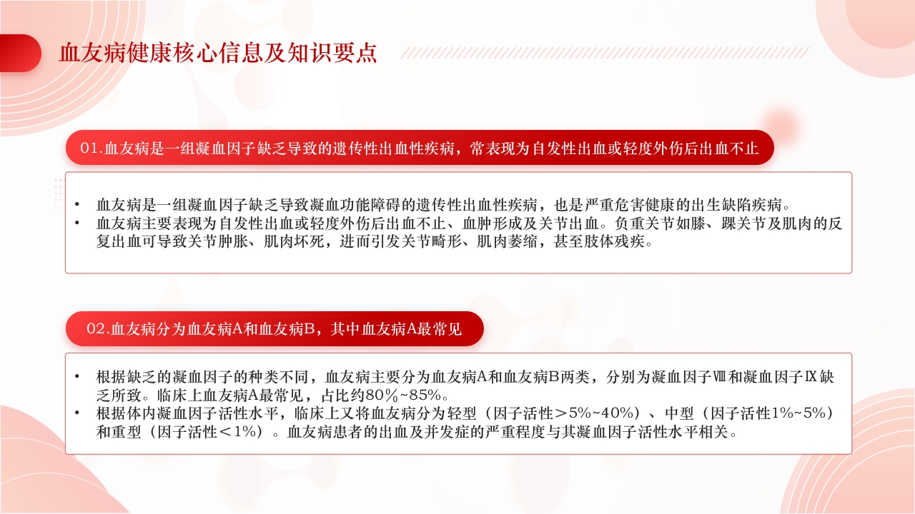 简约医疗风世界血友病日主题宣传PPT课件9