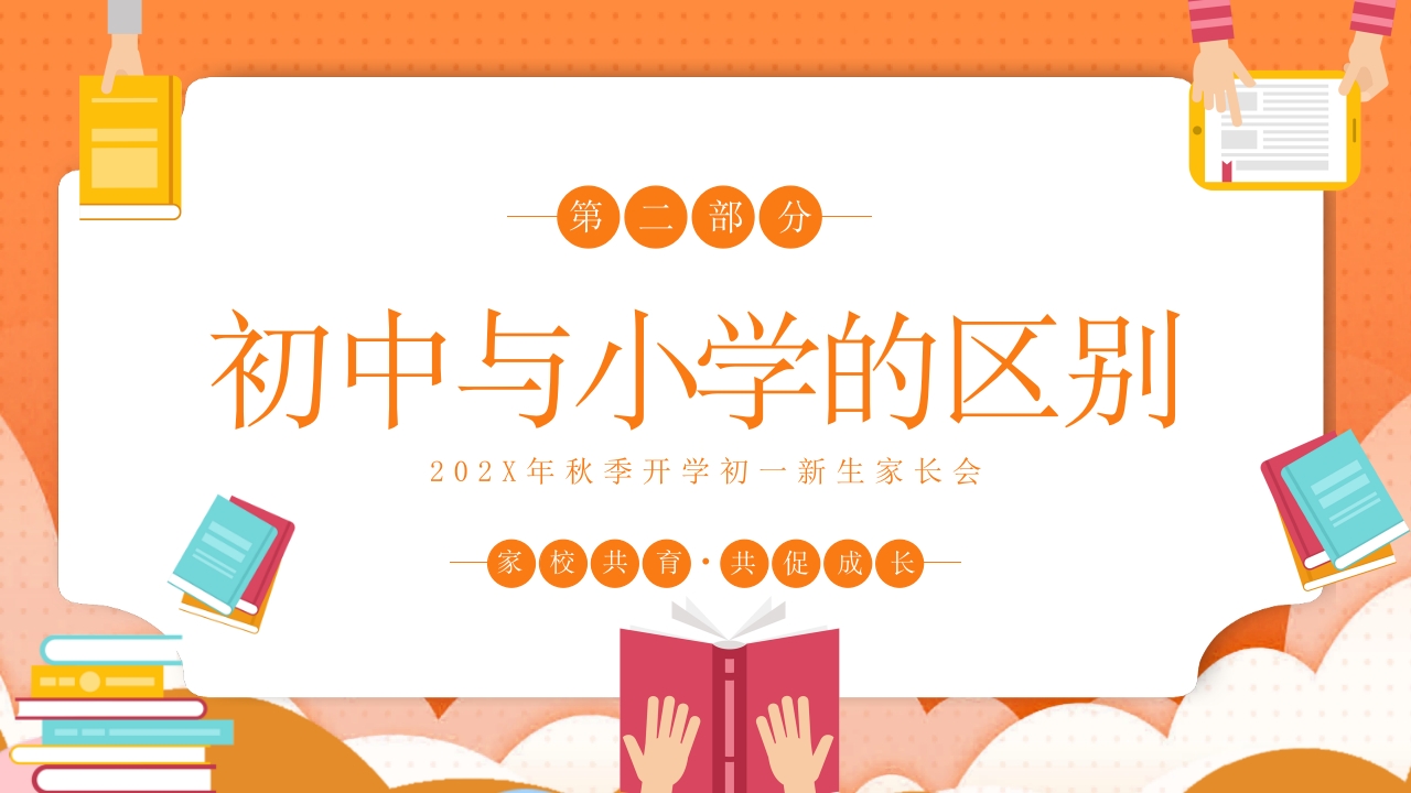 秋季开学初一新生家长会通用PPT课件6