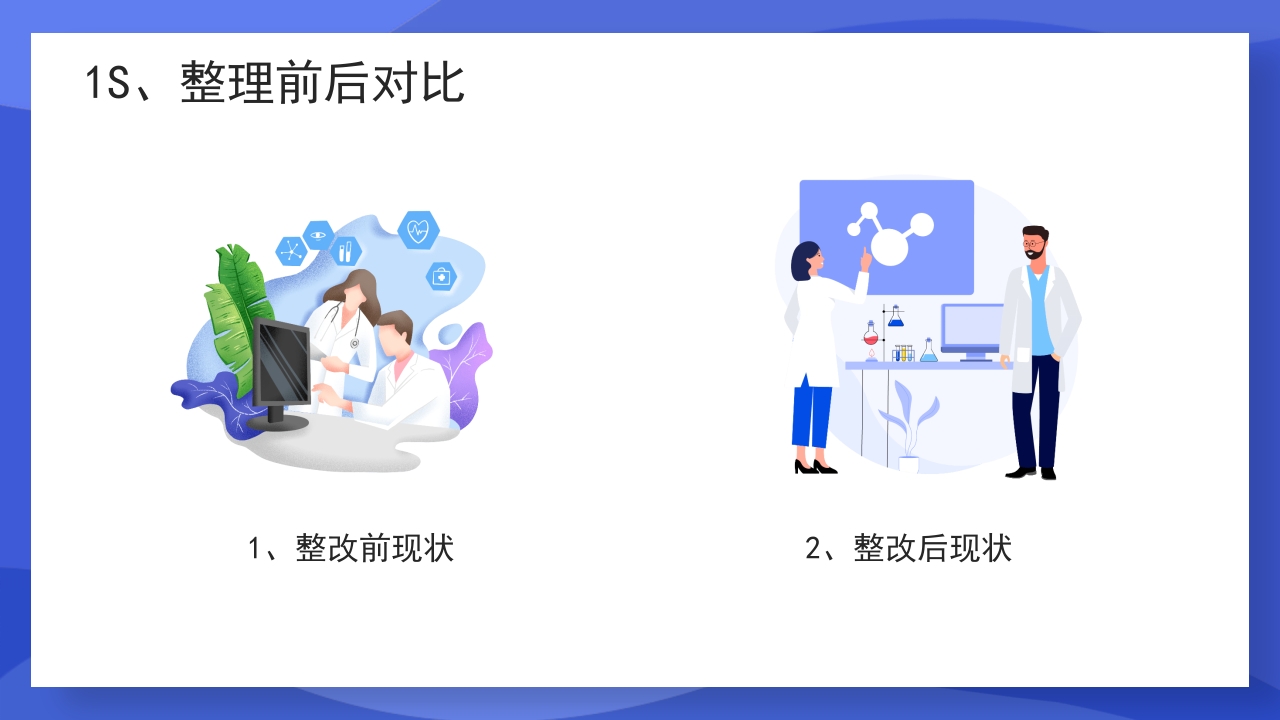 渐变蓝色医疗7S病房成果汇报PPT课件16