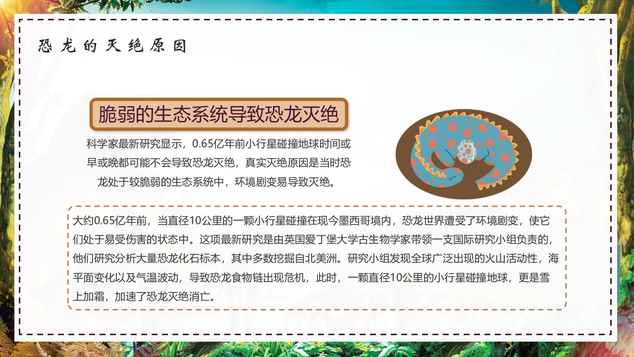 卡通风恐龙科学博物馆儿童教育小百科PPT课件23
