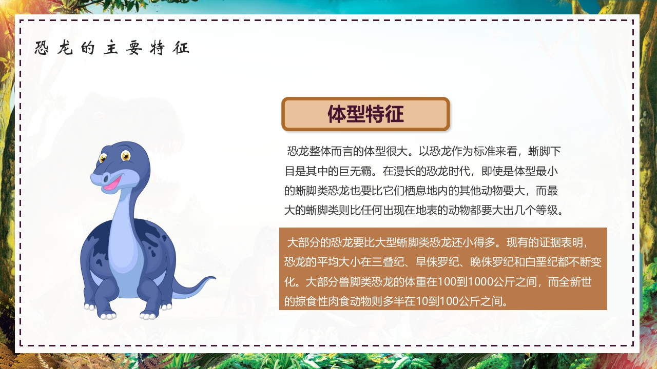 卡通风恐龙科学博物馆儿童教育小百科PPT课件6