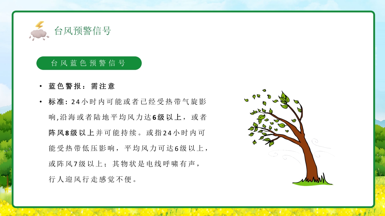 插画风防台风安全教育培训知识科普PPT课件13