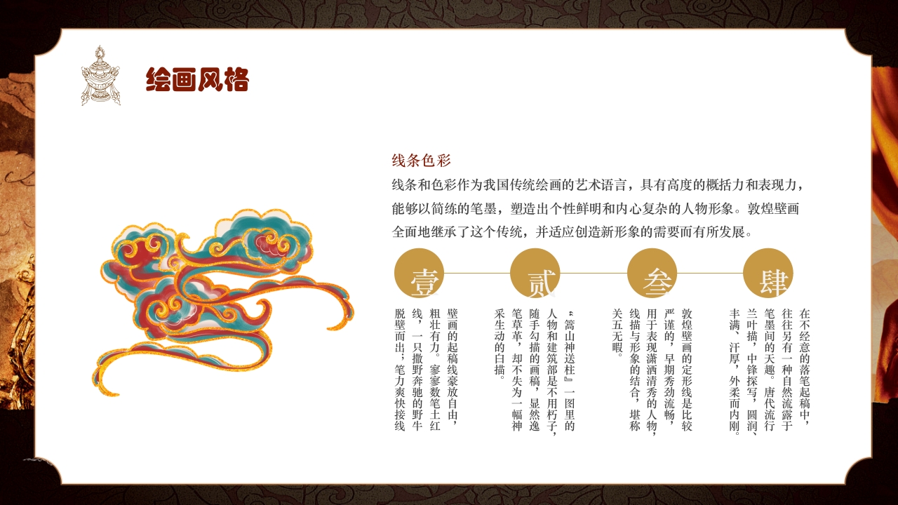 复古风敦煌文化宣传知识科普动态PPT课件15