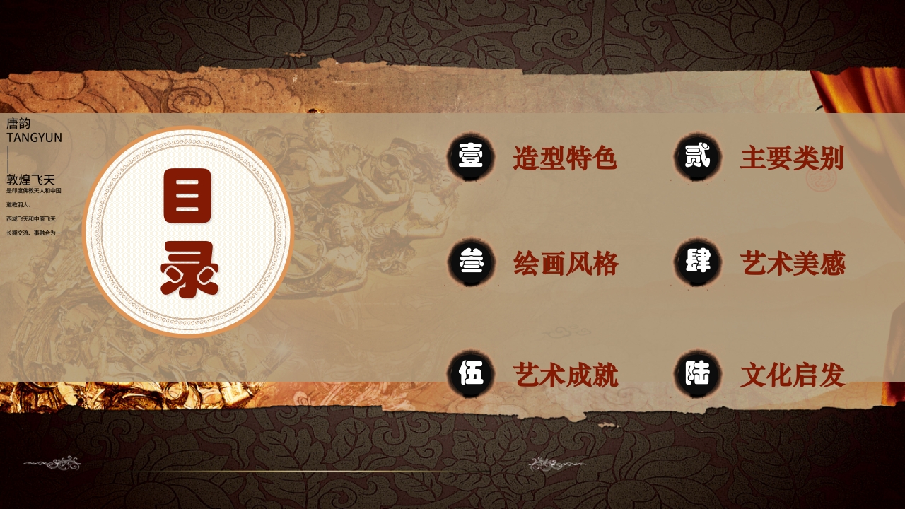 复古风敦煌文化宣传知识科普动态PPT课件2