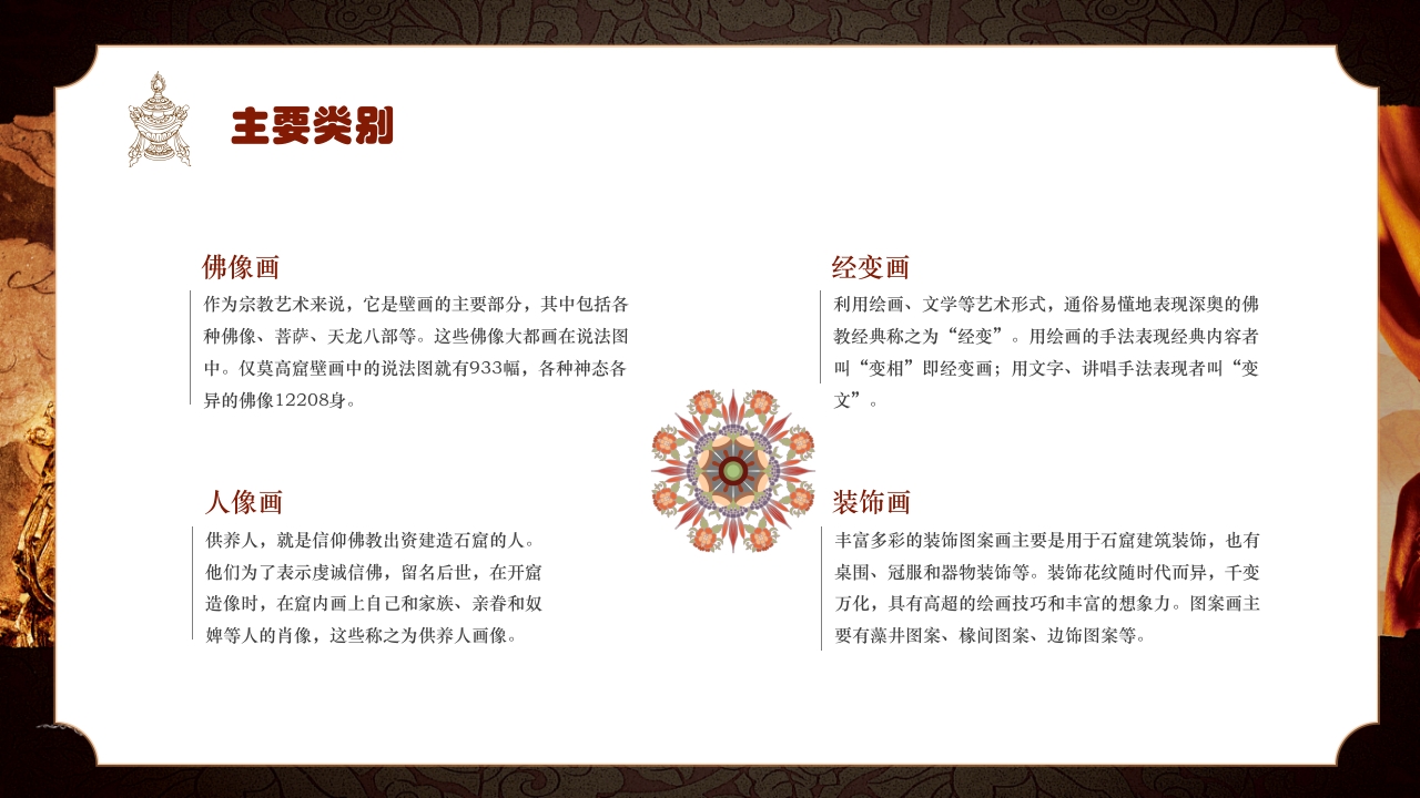 复古风敦煌文化宣传知识科普动态PPT课件7