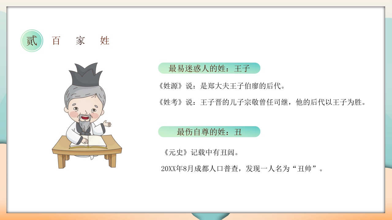 国潮中国风百家姓主题班会PPT课件23