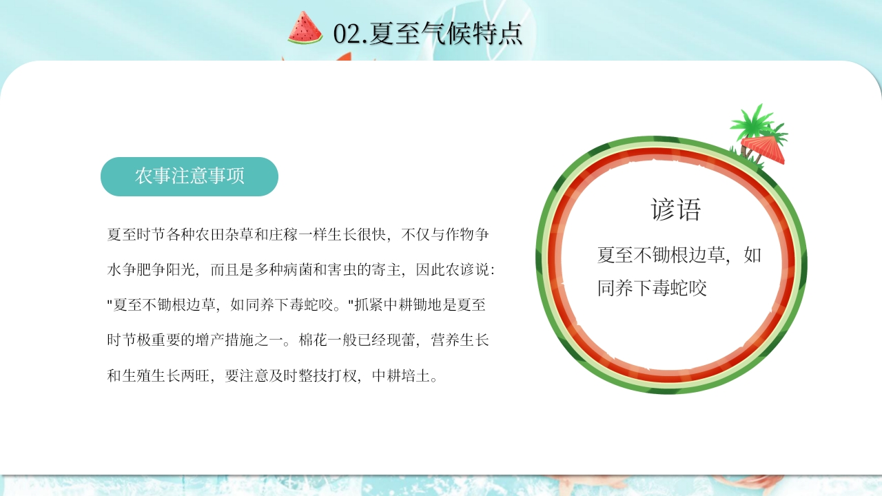 中国风传统二十四节气之夏至节气介绍PPT课件9