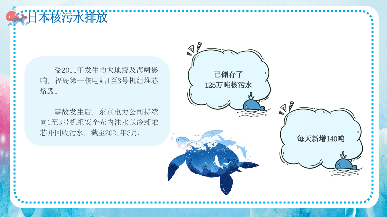 卡通蓝色海洋保护主题班会PPT课件14