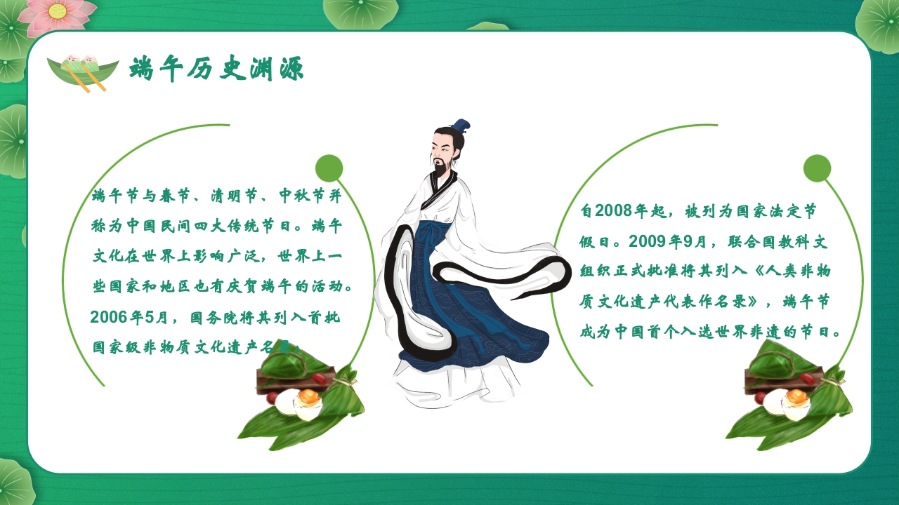 五月初五端午节主题班会PPT课件7
