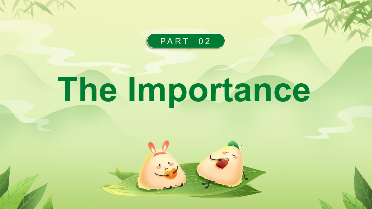 绿色清新端午节英文介绍PPT课件6