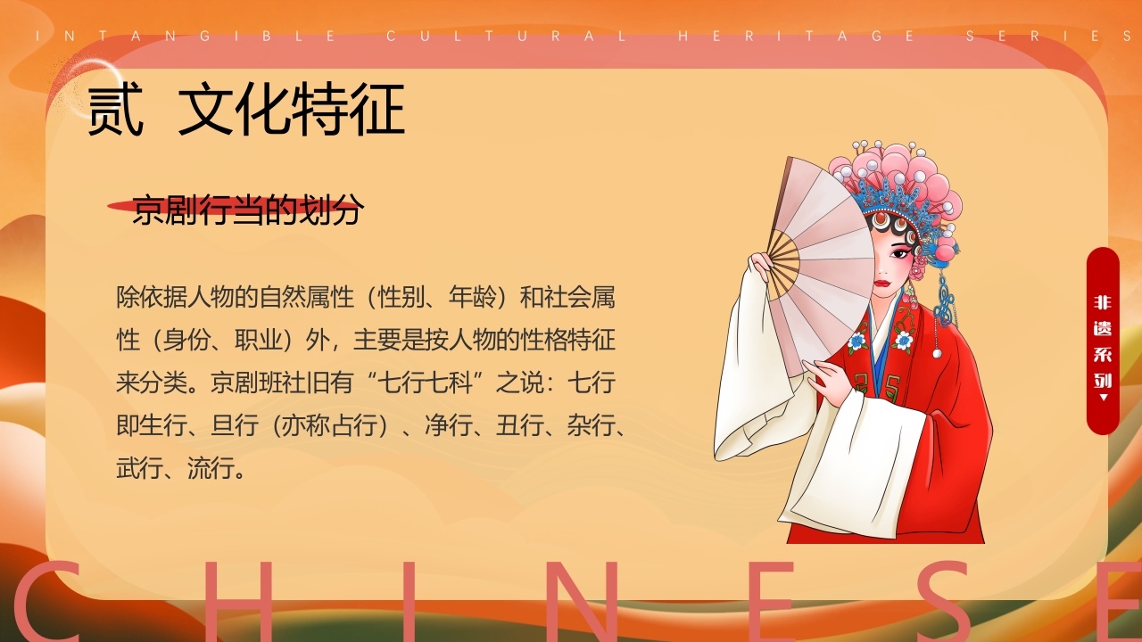中国风非遗系列中国京剧PPT课件下载10