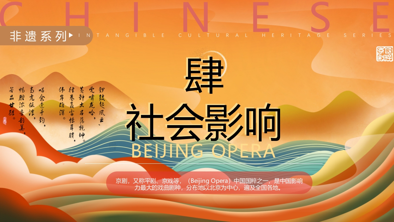 中国风非遗系列中国京剧PPT课件下载22