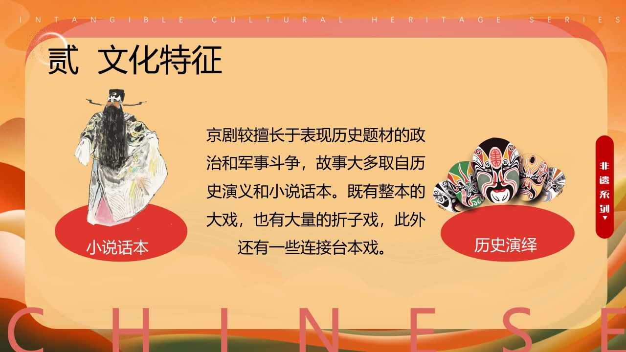 中国风非遗系列中国京剧PPT课件下载8