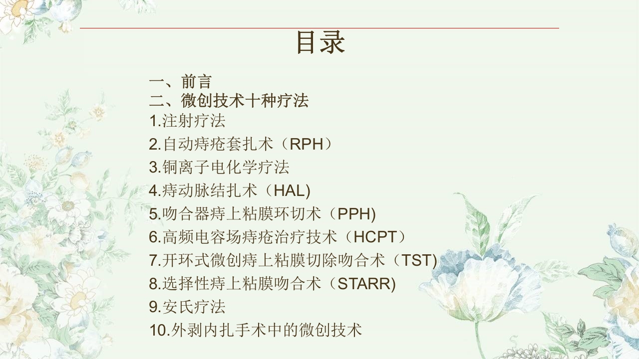 痔疮的微创手术PPT课件2