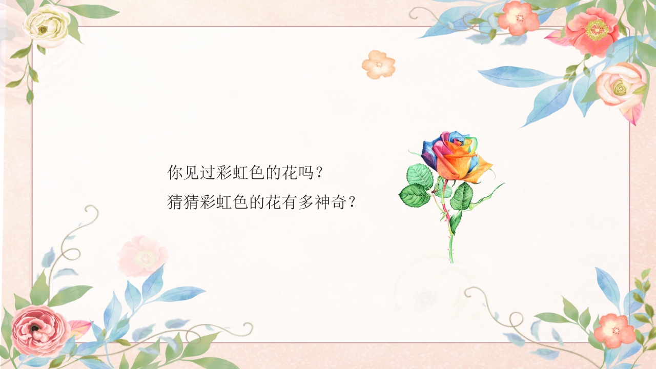 《彩虹色的花》幼儿园故事PPT课件2