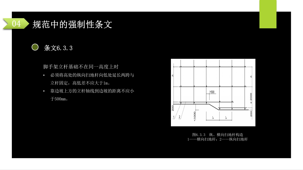 建筑施工扣件式钢管脚手架安全技术规范PPT课件73