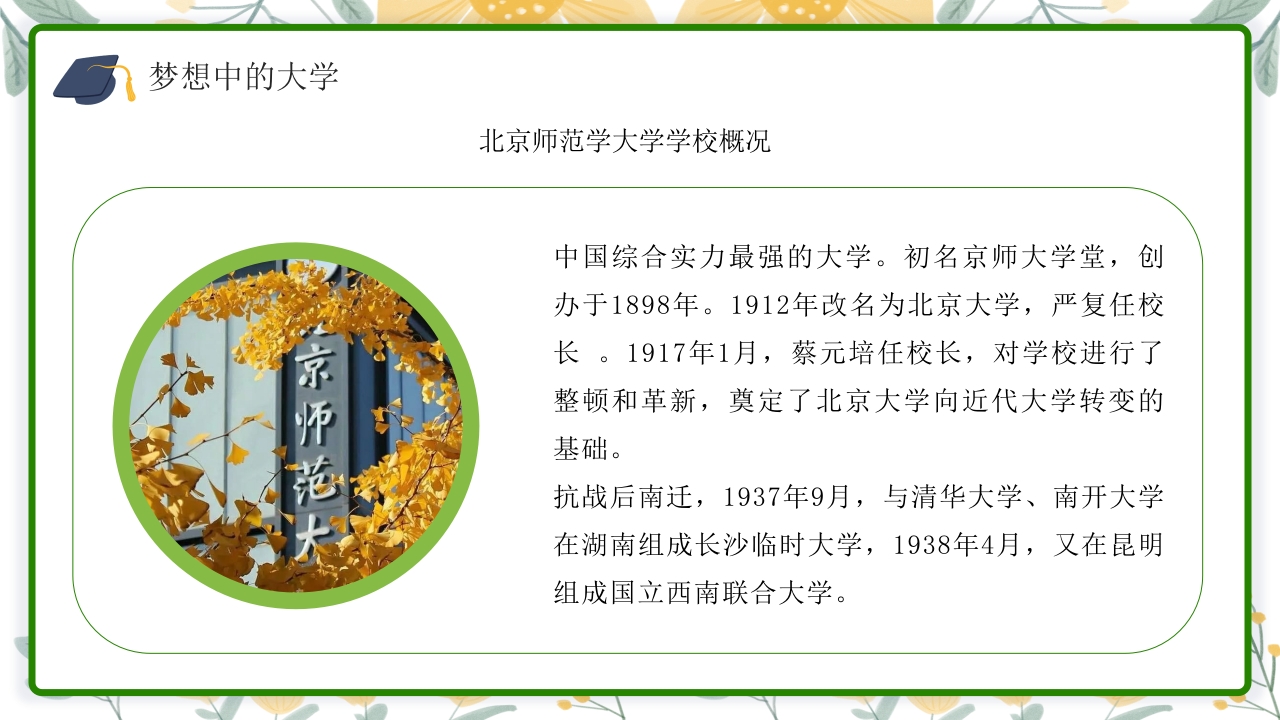 高中生心中理想的大学介绍PPT课件下载29