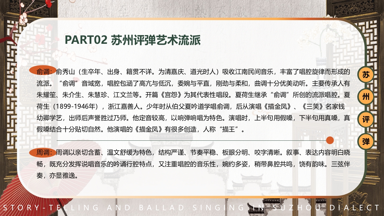 中国风非遗系列苏州评弹PPT课件下载12