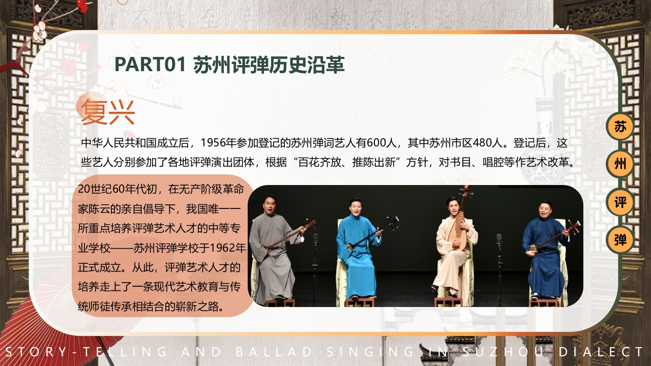 中国风非遗系列苏州评弹PPT课件下载7