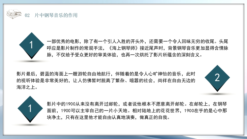 好书推荐《海上钢琴师》电影赏析PPT课件17