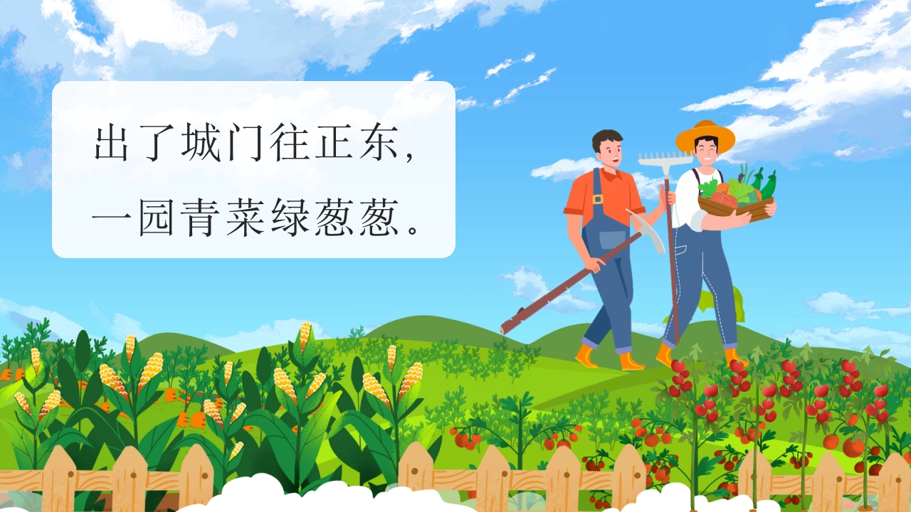 《一园青菜成了精》儿童绘本故事PPT课件2