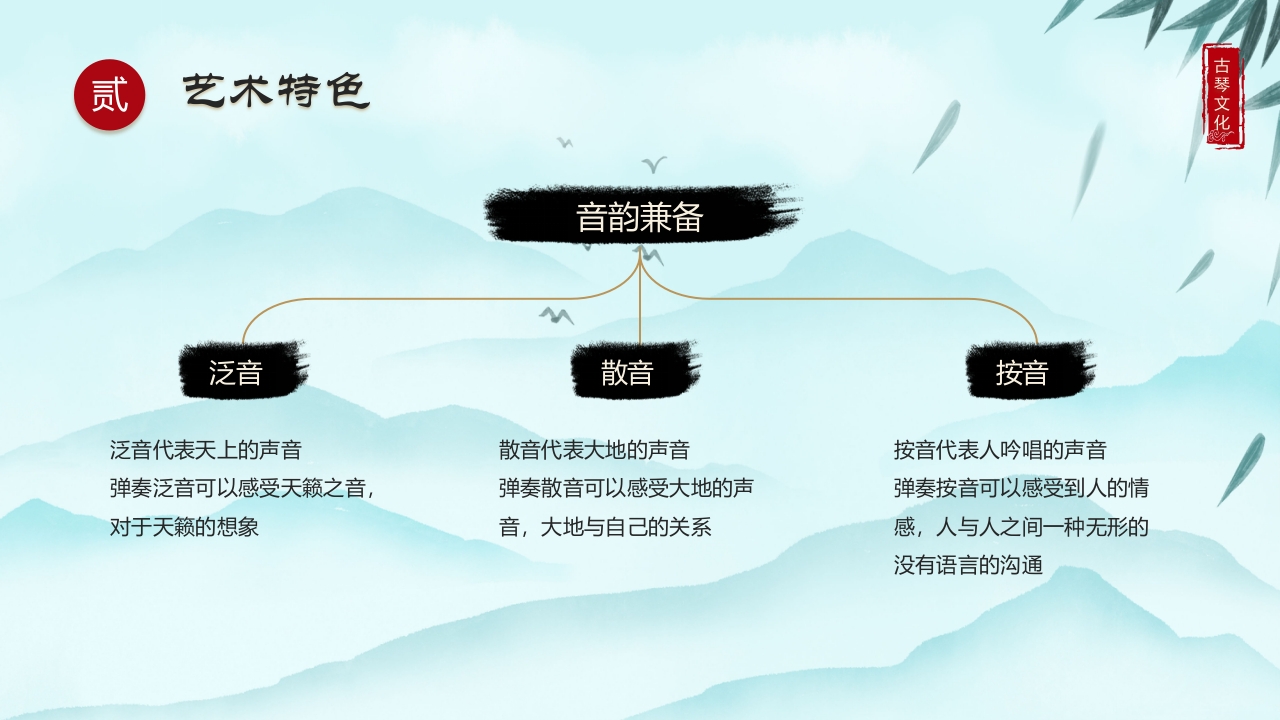 水墨中国风非遗系列古琴文化PPT课件下载10
